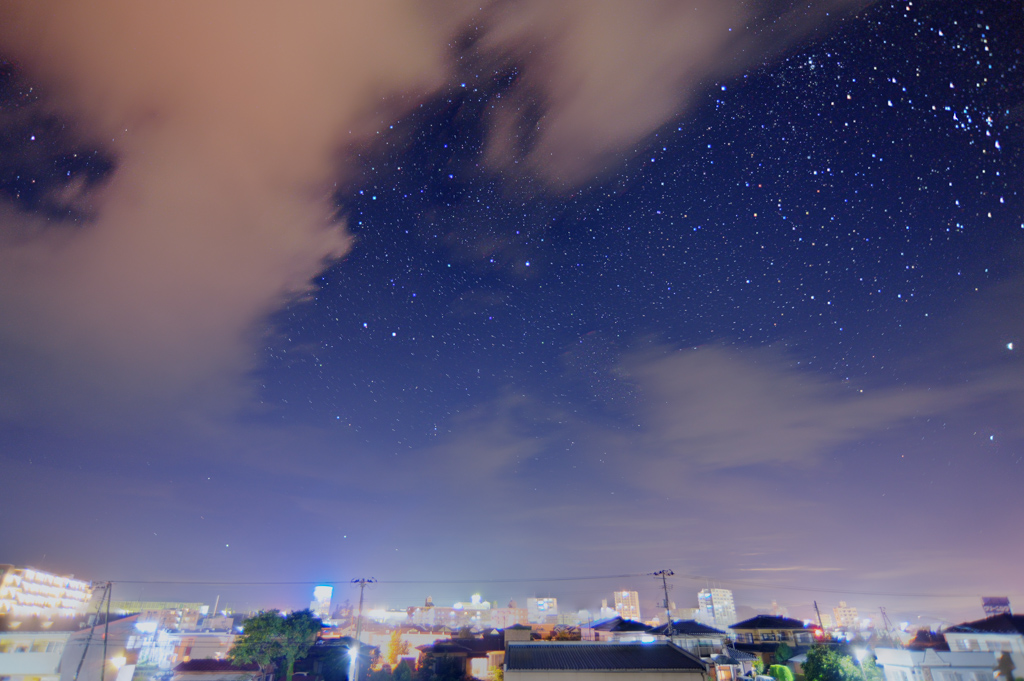 (白河市の夜景) Cityspace of Shirakawa City