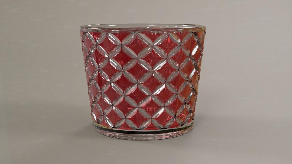 Edo Kiriko glass Experimental 1 Shippo pattern (江戸切子のグラス　七宝)