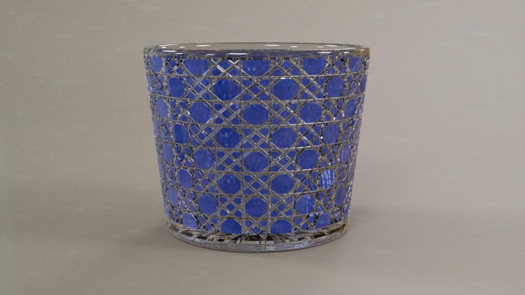 Edo Kiriko glass Experimental 2 Octagonal pattern (江戸切子のグラス：八角籠目)