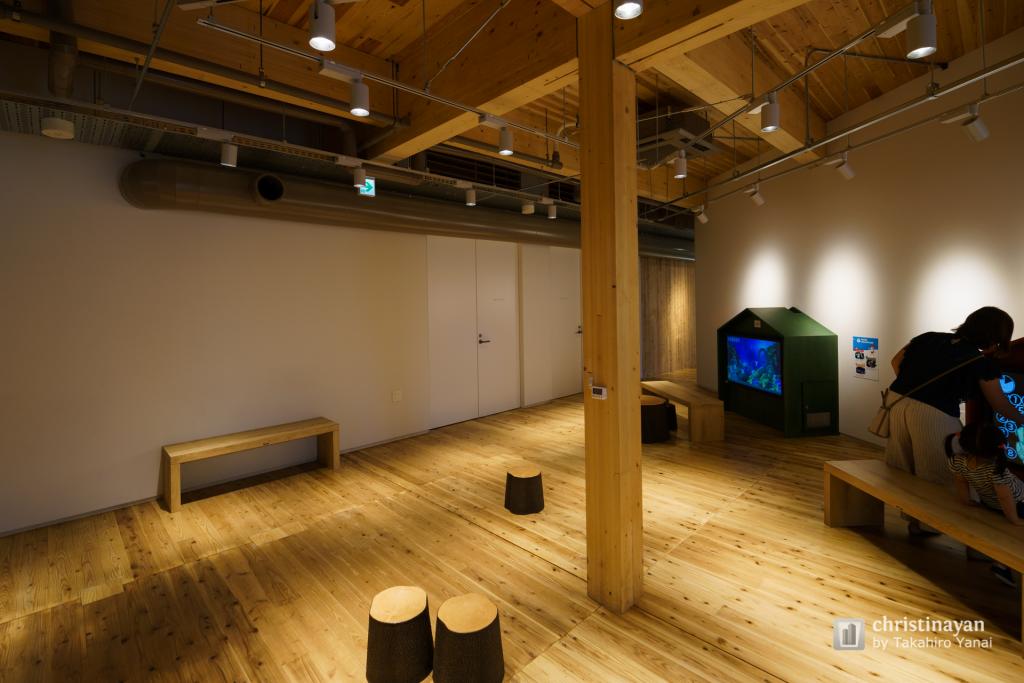 The facade of CLT Park Harumi, Pavilion (CLTパーク晴海　屋内展示棟)