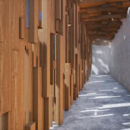Random scaled wooden walls (ランダムな木材の壁)