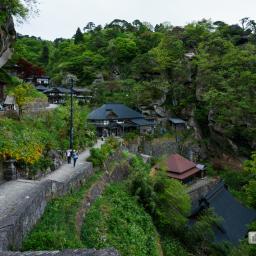 Exterior view of Rissyakuji Temple (宝珠山　阿所川院　立石寺)