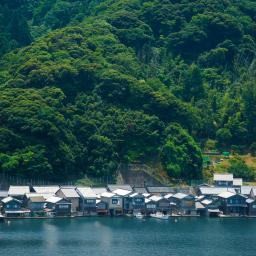 Exterior view of Ine no Funaya (伊根の舟屋)